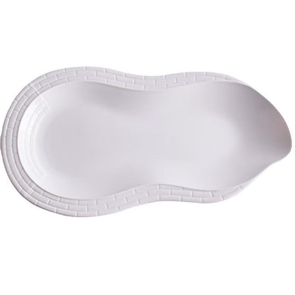 Gourd-Shaped Barbecue Flat Plate Ceramic Tableware