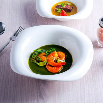 Creamy Ceramic Vegetable And Fruit Petal Bowl