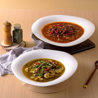 Leba's Uniquely Shaped Bowl And Plate