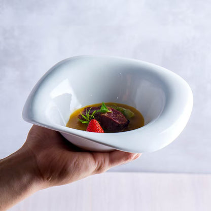 Creamy Ceramic Vegetable And Fruit Petal Bowl