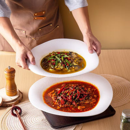 Leba's Uniquely Shaped Bowl And Plate
